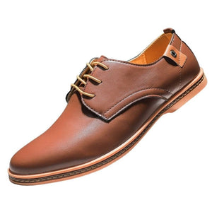 ZXQ Men's Genuine Leather Business Dress Shoes - Divine Inspiration Styles