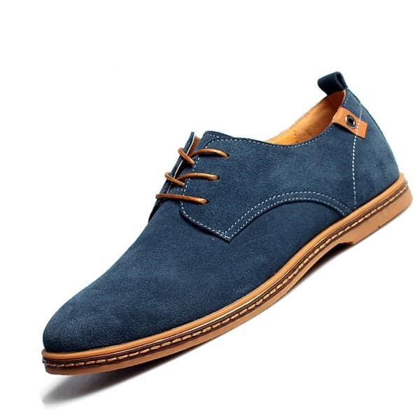business casual dress shoes men ZXQ Men's Genuine Suede Leather Black Business Casual Dress Shoes Gray / 12.5
