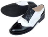 CASPER Men's Genuine Leather Black & White Designer Dress Shoes - Divine Inspiration Styles