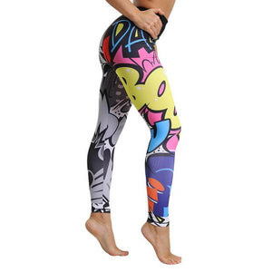 RTSHINE Women's Stylish Mesh Pattern Print Leggings for Fitness Training - Divine Inspiration Styles