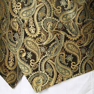 KINGSTON Design Men's Fashion Gold Blue Purple Paisley 3PCS Suit Set - Divine Inspiration Styles