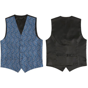 KINGSTON Design Men's Fashion Gold Blue Purple Paisley 3PCS Suit Set - Divine Inspiration Styles