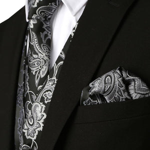 KINGSTON Design Men's Fashion Gold Blue Purple Paisley 3PCS Suit Set - Divine Inspiration Styles
