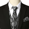 KINGSTON Design Men's Fashion Gold Blue Purple Paisley 3PCS Suit Set - Divine Inspiration Styles