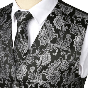 KINGSTON Design Men's Fashion Gold Blue Purple Paisley 3PCS Suit Set - Divine Inspiration Styles