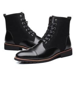 HARTFORD Design Men's Fashion Genuine Leather Lace-Up Ankle Boots Work Shoes - Divine Inspiration Styles