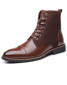 HARTFORD Design Men's Fashion Genuine Leather Lace-Up Ankle Boots Work Shoes - Divine Inspiration Styles