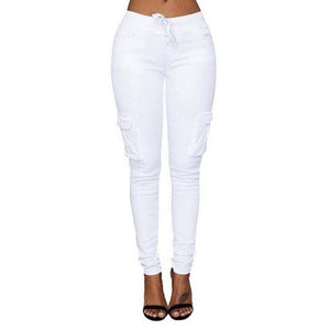 RAYNA Women's Stylish Skinny Fitness Pant Multi-Pockets Drawstring Trouser - Divine Inspiration Styles