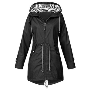 RTSHINE Women's Fashion Stylish Hooded Light Jacket Raincoat Zipper Jacket - Divine Inspiration Styles