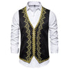 KINGSTON Design Men's Fashion Gold Embroidery Regal Palace Style Blazer Jacket & Matching Vest - Divine Inspiration Styles