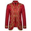 KINGSTON Design Men's Fashion Gold Embroidery Regal Palace Style Blazer Jacket & Matching Vest - Divine Inspiration Styles
