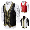 KINGSTON Design Men's Fashion Gold Embroidery Regal Palace Style Blazer Jacket & Matching Vest - Divine Inspiration Styles