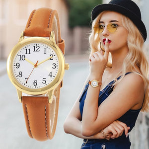 TPW Women's Fashion Elegant Style Premium Quality Simple Design Genuine Leather Watch - Divine Inspiration Styles