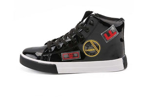 RMEDAL Men's Sports Fashion Metallic Leather Canvas Sneaker Shoes - Divine Inspiration Styles