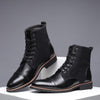 HARTFORD Design Men's Fashion Genuine Leather Lace-Up Ankle Boots Work Shoes - Divine Inspiration Styles