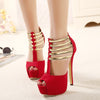 HARTFORD Women's Fashion High Heels Sandals Shoes Gold Stripes Stiletto Shoes - Divine Inspiration Styles