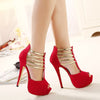 HARTFORD Women's Fashion High Heels Sandals Shoes Gold Stripes Stiletto Shoes - Divine Inspiration Styles