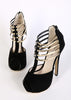 HARTFORD Women's Fashion High Heels Sandals Shoes Gold Stripes Stiletto Shoes - Divine Inspiration Styles