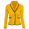 JKS Women's Stylish Elegant Fashion 2-Buttons Premium Quality Shawl Lapel Jacket - Divine Inspiration Styles