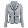 JKS Women's Stylish Elegant Fashion 2-Buttons Premium Quality Shawl Lapel Jacket - Divine Inspiration Styles