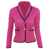 JKS Women's Stylish Elegant Fashion 2-Buttons Premium Quality Shawl Lapel Jacket - Divine Inspiration Styles