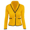 JKS Women's Stylish Elegant Fashion 2-Buttons Premium Quality Shawl Lapel Jacket - Divine Inspiration Styles