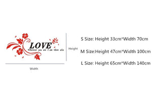 LOVE Flower Design Home Decoration 3D Acrylic Wall Sticker for Home Decor - Divine Inspiration Styles