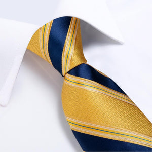 DBG VIP Design Collection Men's Fashion Golden Yellow 100% Premium Quality Silk Ties - Divine Inspiration Styles