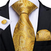 DBG VIP Design Collection Men's Fashion Golden Yellow 100% Premium Quality Silk Ties - Divine Inspiration Styles