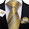 DBG VIP Design Collection Men's Fashion Golden Yellow 100% Premium Quality Silk Ties - Divine Inspiration Styles