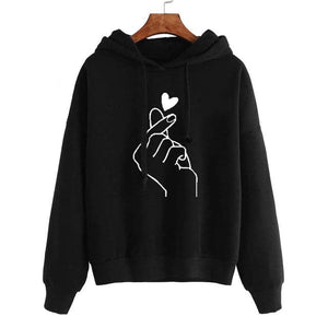 CAREY Design Women's Fashion Fun Heart-Shape Sweatshirt & Hoody Pullover - Divine Inspiration Styles