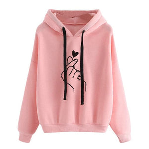 CAREY Design Women's Fashion Fun Heart-Shape Sweatshirt & Hoody Pullover - Divine Inspiration Styles