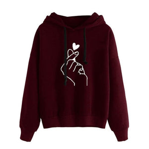 CAREY Design Women's Fashion Fun Heart-Shape Sweatshirt & Hoody Pullover - Divine Inspiration Styles