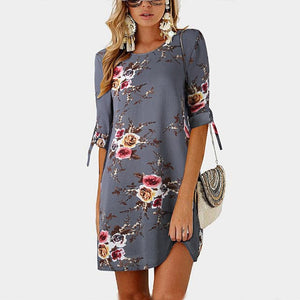 HILLARY Women's Stylish Summer Dress Bohemian Style Floral Print Dress - Divine Inspiration Styles