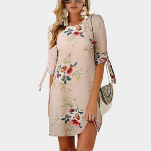 HILLARY Women's Stylish Summer Dress Bohemian Style Floral Print Dress - Divine Inspiration Styles
