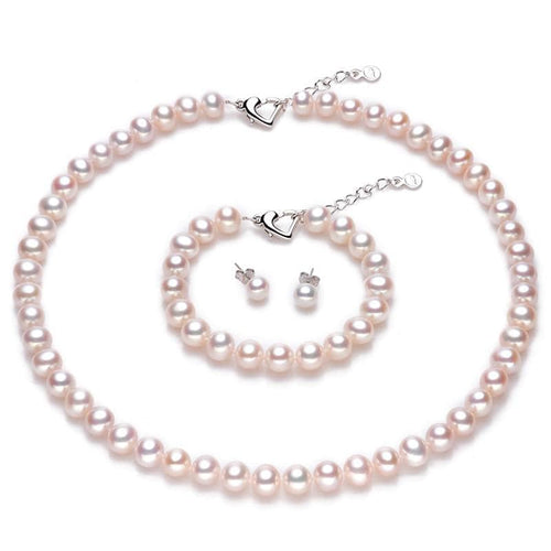 LACEY Women's Genuine Natural Freshwater Pearl Jewelry Set - Divine Inspiration Styles