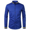 PARKLEES Men's Fashion Luxury Golden Vintage Embroidery Design Dress Shirt - Divine Inspiration Styles