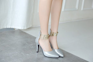 TORY Design Women's Stylish Elegant Fashion Gold Silver Metallic Pumps Dress Shoes - Divine Inspiration Styles