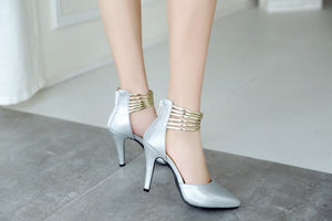TORY Design Women's Stylish Elegant Fashion Gold Silver Metallic Pumps Dress Shoes - Divine Inspiration Styles