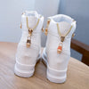 HADARA Design Women's Fashion Casual Gold Statement Ankle Sneaker Boot Shoes - Divine Inspiration Styles