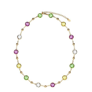 NEWGLORY Women's Fine Fashion Golden Tone Multicolor Necklace - Divine Inspiration Styles