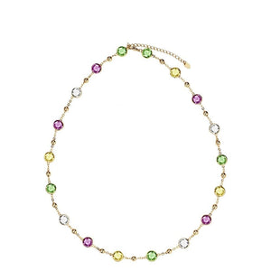 NEWGLORY Women's Fine Fashion Golden Tone Multicolor Necklace - Divine Inspiration Styles