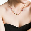NEWGLORY Women's Fine Fashion Golden Tone Multicolor Necklace - Divine Inspiration Styles