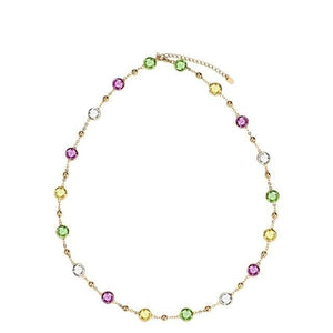NEWGLORY Women's Fine Fashion Golden Tone Multicolor Necklace - Divine Inspiration Styles