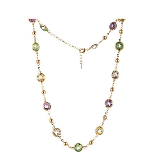 NEWGLORY Women's Fine Fashion Golden Tone Multicolor Necklace - Divine Inspiration Styles