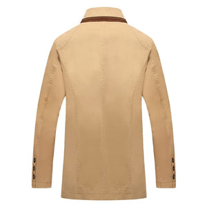 SCH Design Men's Fashion Premium Quality Classic Design Long Trench Coat Jacket - Divine Inspiration Styles