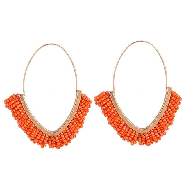 LDP Women's Fashion Bohemian Style Beaded Tassel Drop Earrings - Divine Inspiration Styles