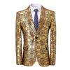 CGSUITS Design Men's Fashion Golden Luxury Style Geometric Design Jacquard Blazer Suit Jacket - Divine Inspiration Styles