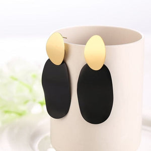 WBU Women's Fine Fashion Elegant Gold Tone Geometric Drop Earrings - Divine Inspiration Styles