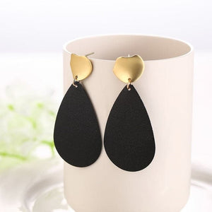 WBU Women's Fine Fashion Elegant Gold Tone Geometric Drop Earrings - Divine Inspiration Styles